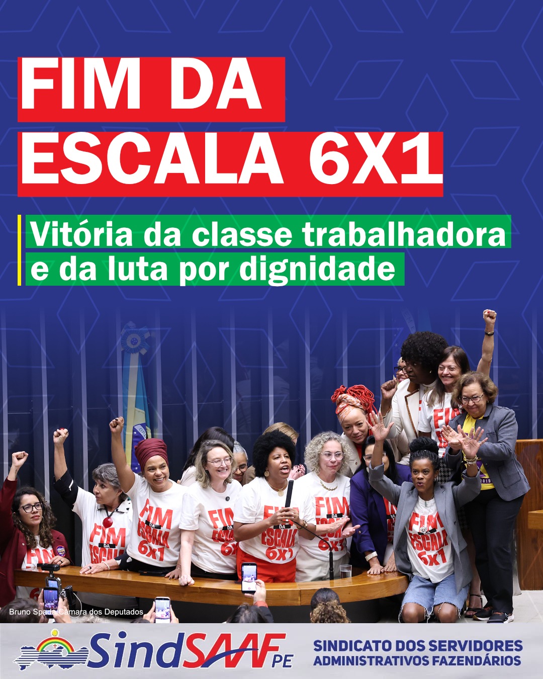 Sindsaaf celebra aprovação da PEC do Fim da escala 6x1 pelos deputados
